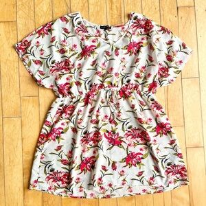 Mario Serrani Floral Top - Red and Green